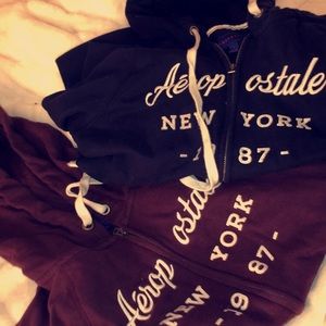 Aeropostale full zip up sweatshirts